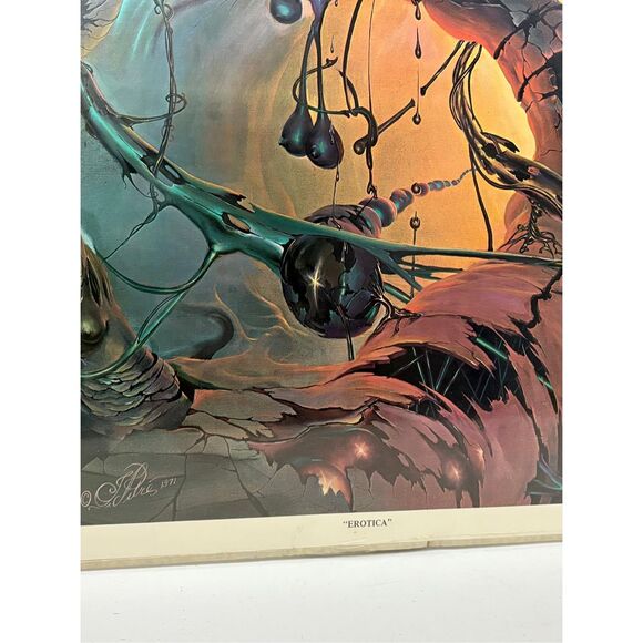 Vintage 1973 John Pitre Erotica Original Signed Poster USA 35.5x25.5in - Picture 5 of 7